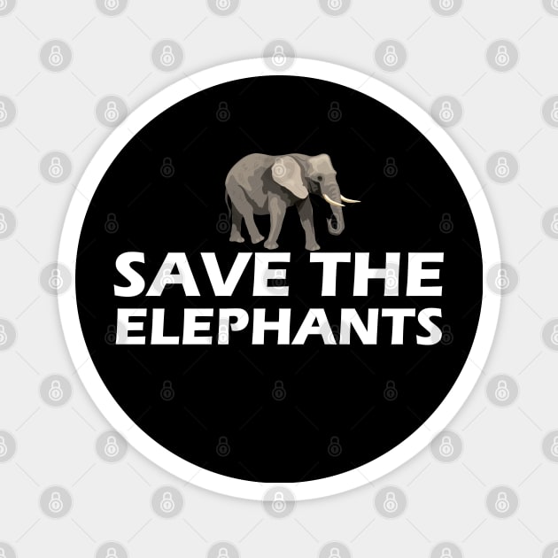 Elephant - Save the elephants Magnet by KC Happy Shop